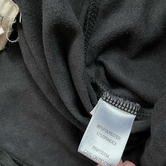 Living Doll Faux Suede Black Mini Skirt, Tie Front Wrap Style—Size Medium• - Picture 8 of 11